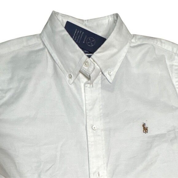NWT Polo Ralph Lauren Stretch Slim Fit Oxford White Size 12 MSRP $148.00 - Picture 6 of 7